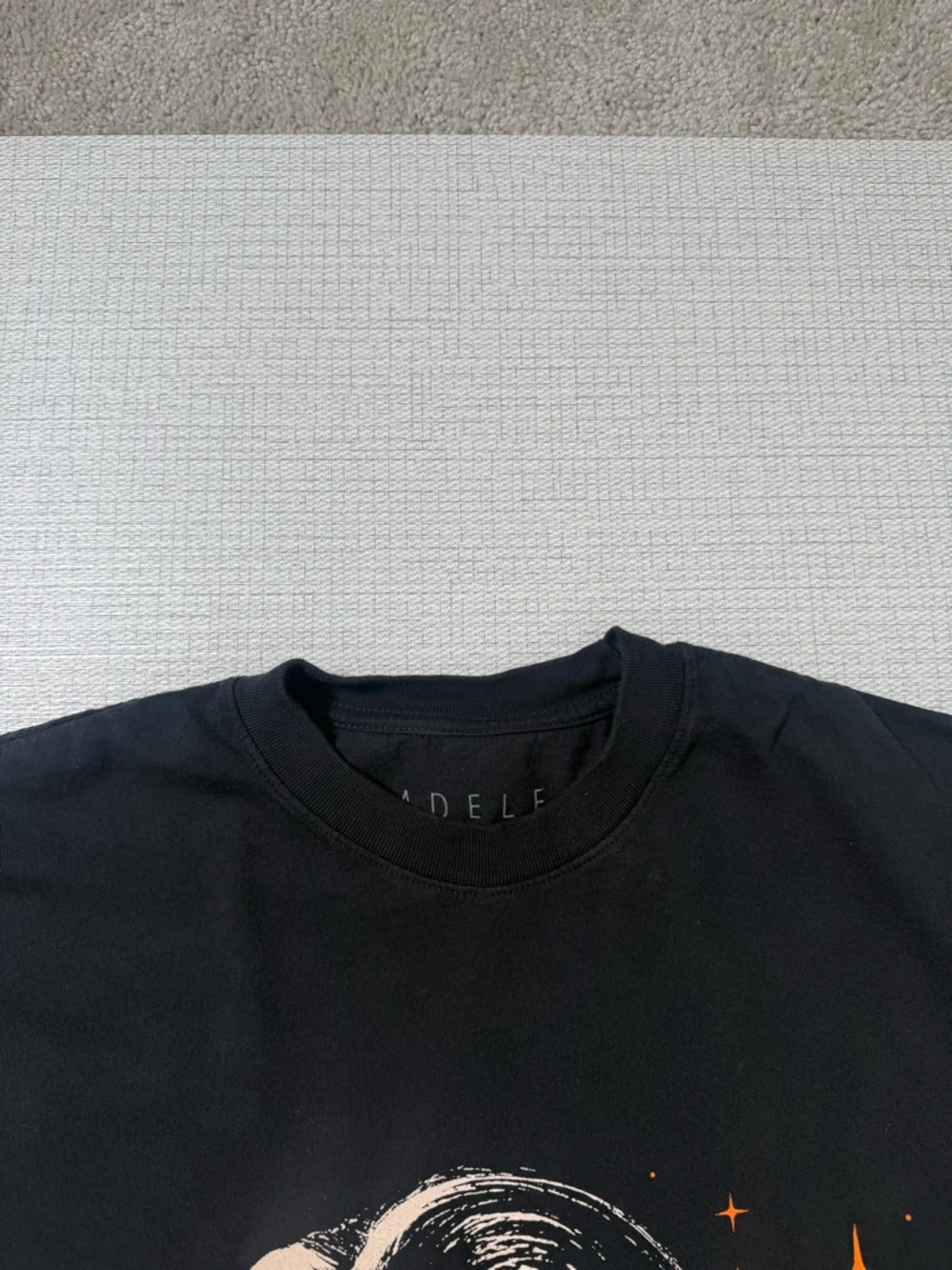 Weekends With Adele Graphic Tee - Black with Pink & Orange Print - Picture 4 of 4